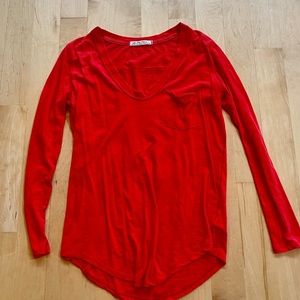 Free People We The Free Betty Tee, Red, size XS.